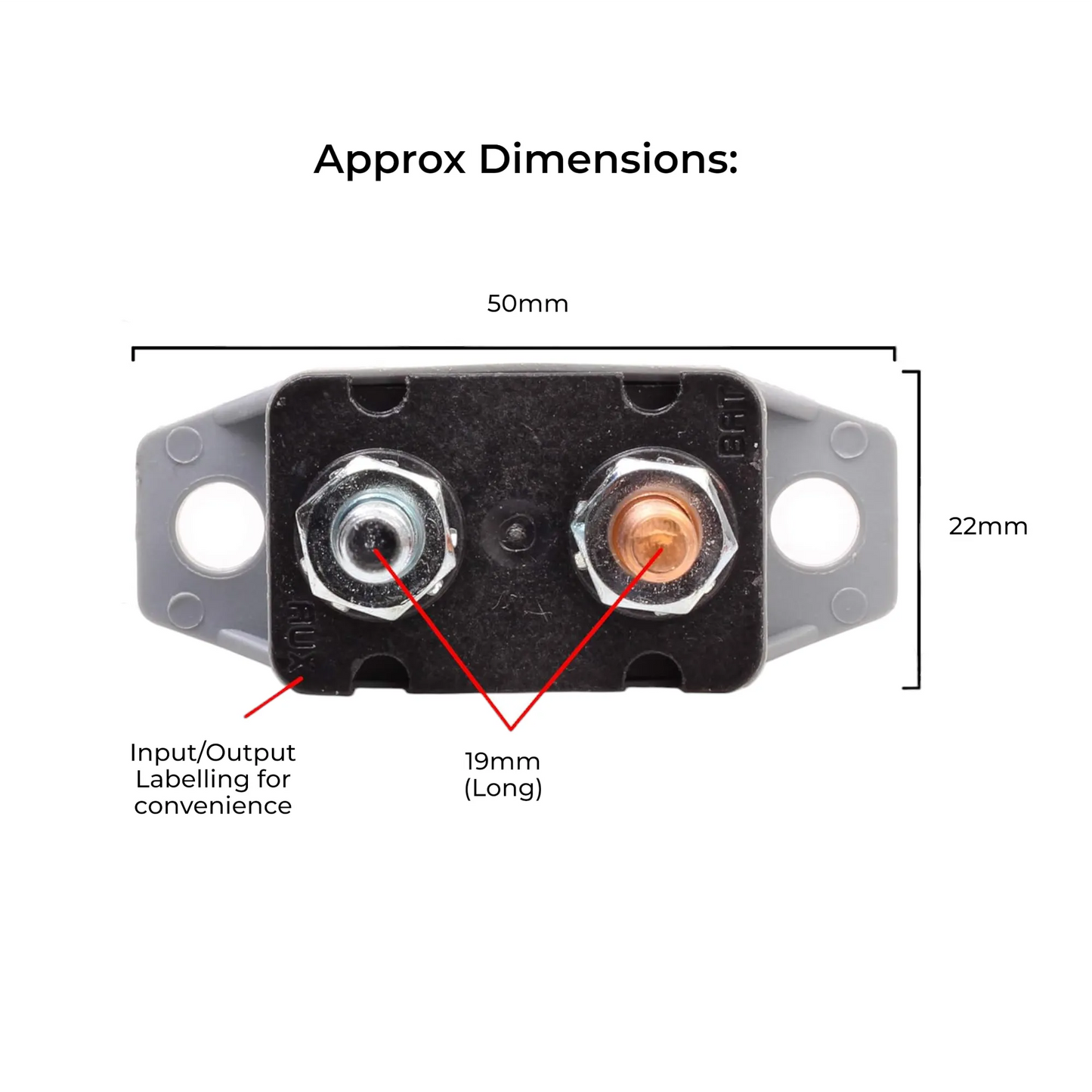 rv auto reset 5a circuit breaker for dc wiring and accessory protection