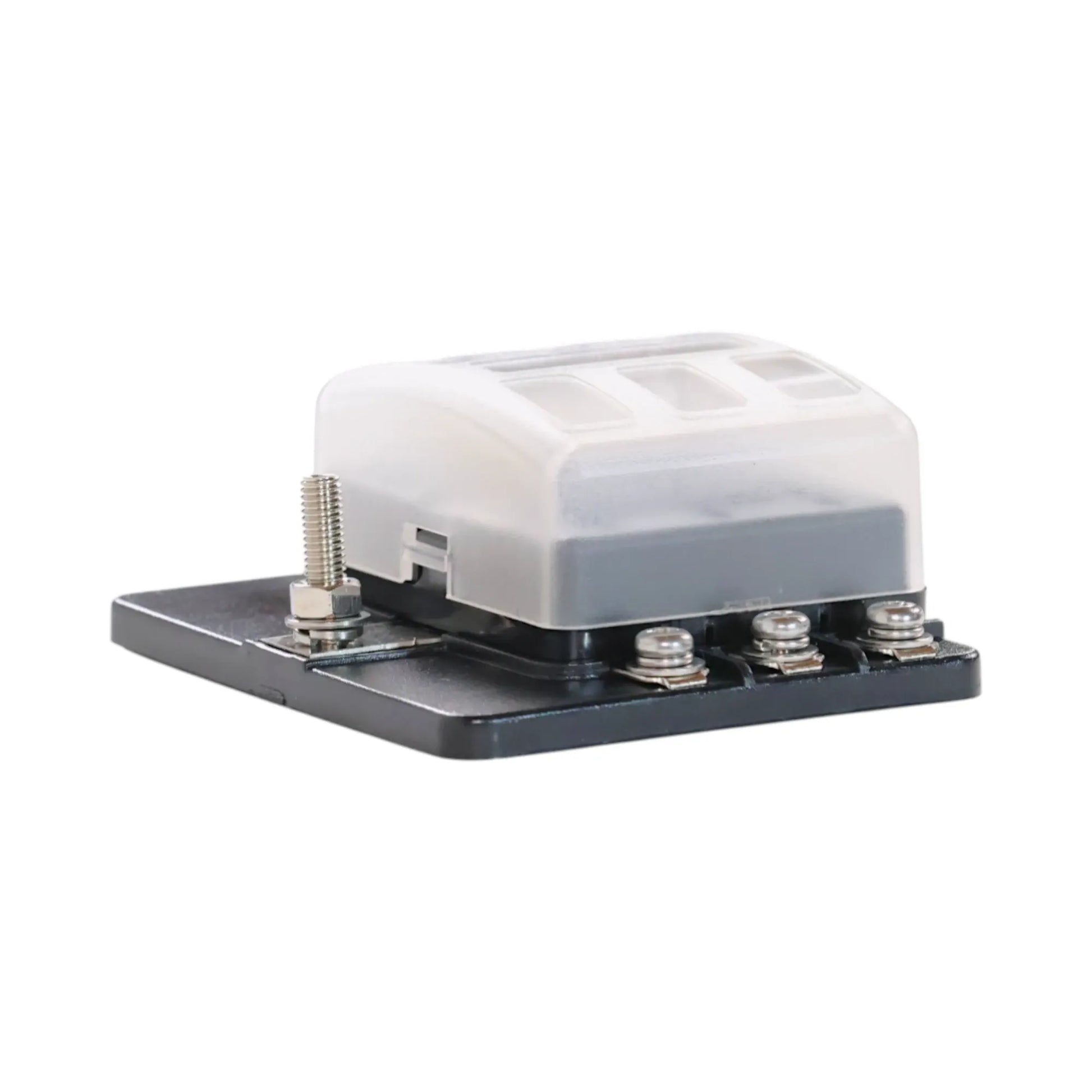 6 way blade fuse block with LED status indicators for troubleshooting