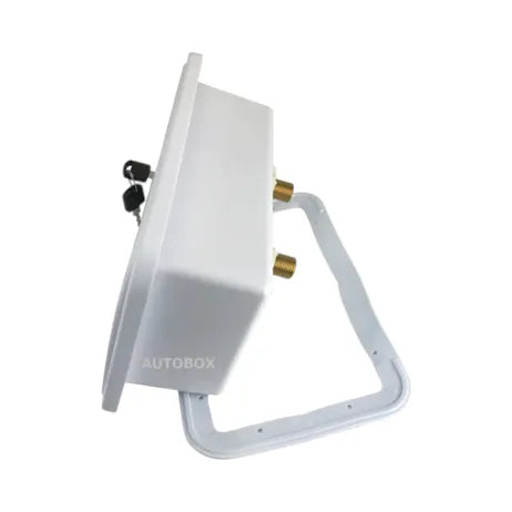 rv external shower box watermarked style for neat installs