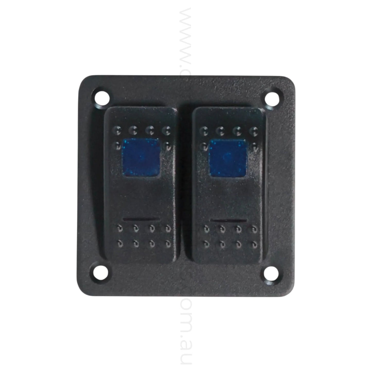 2 way on off rocker switch panel with dual led lights for caravan power control
