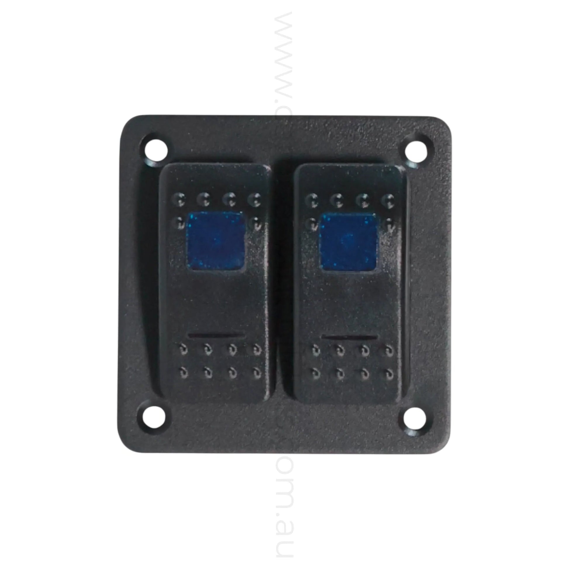 2 way on off rocker switch panel with dual led lights for caravan power control