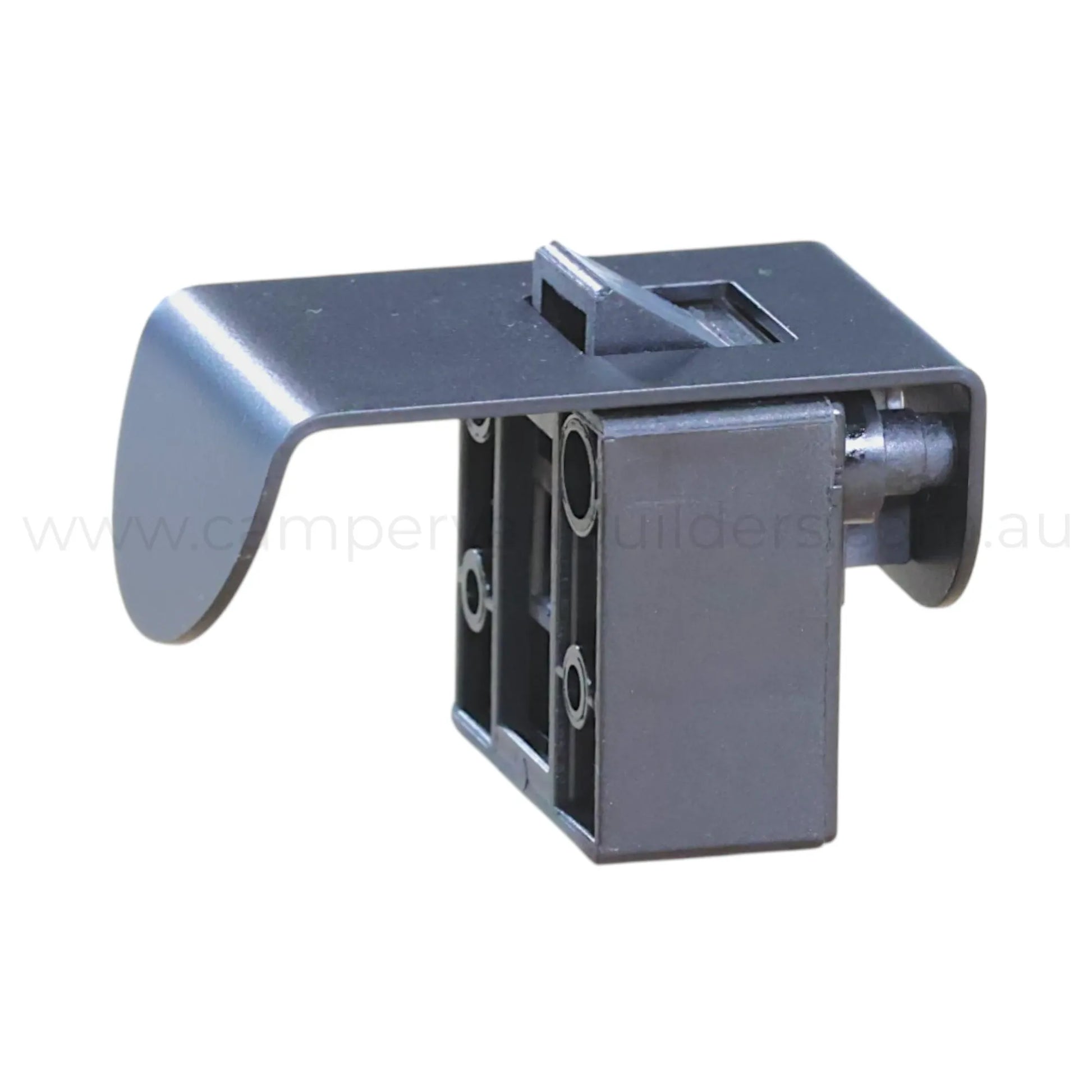 Caravan matte black ROKR half moon locking latch for secure cupboard closures