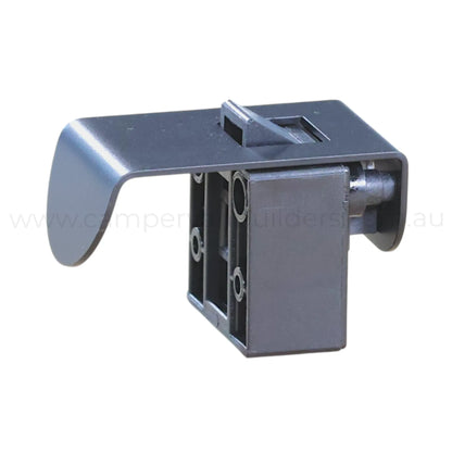 Caravan matte black ROKR half moon locking latch for secure cupboard closures