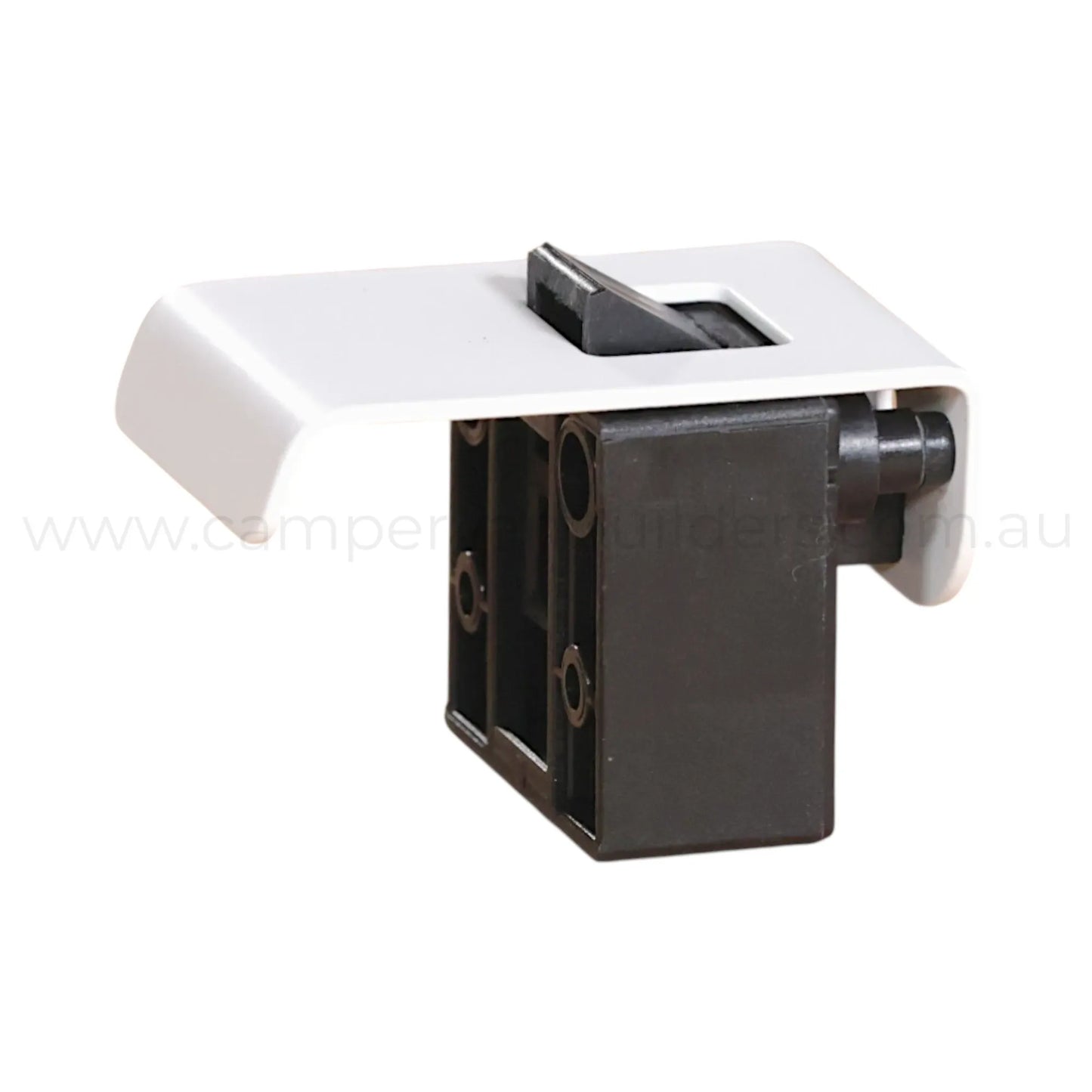 Caravan matte white ROKR locking latch for secure cupboard closures
