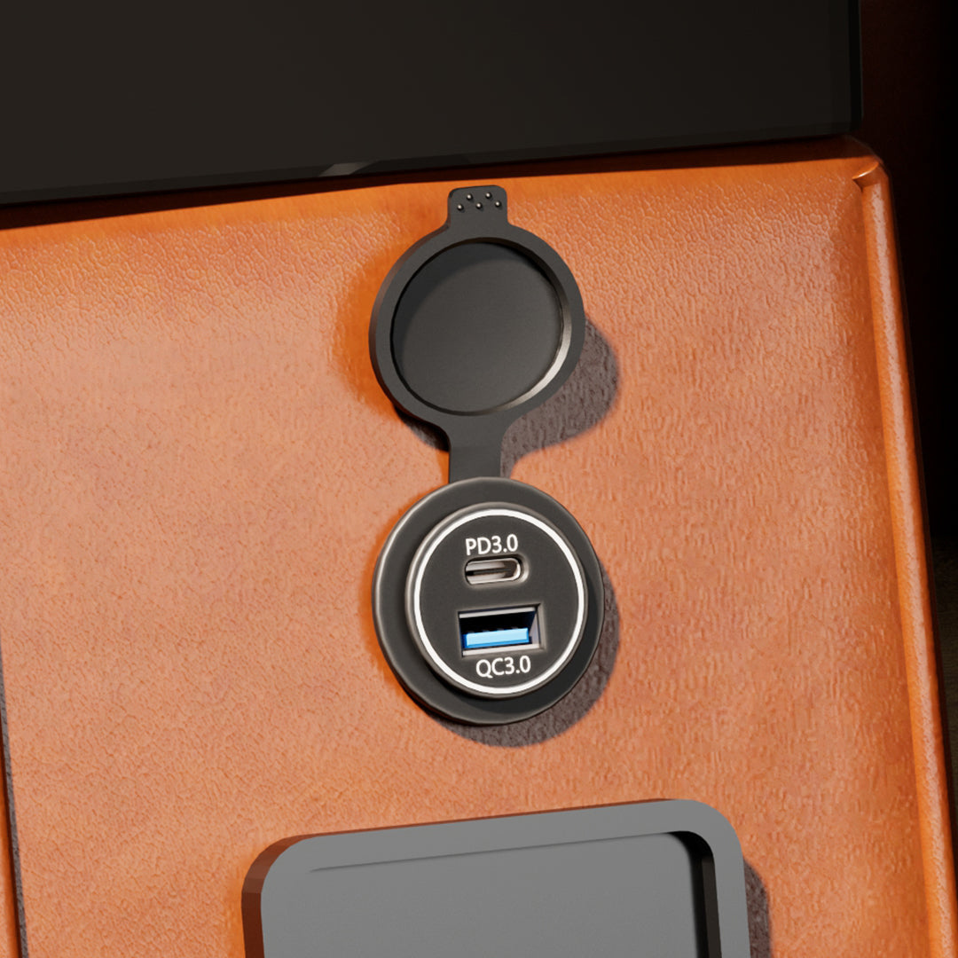 strong usb a and usb c power socket for rv use