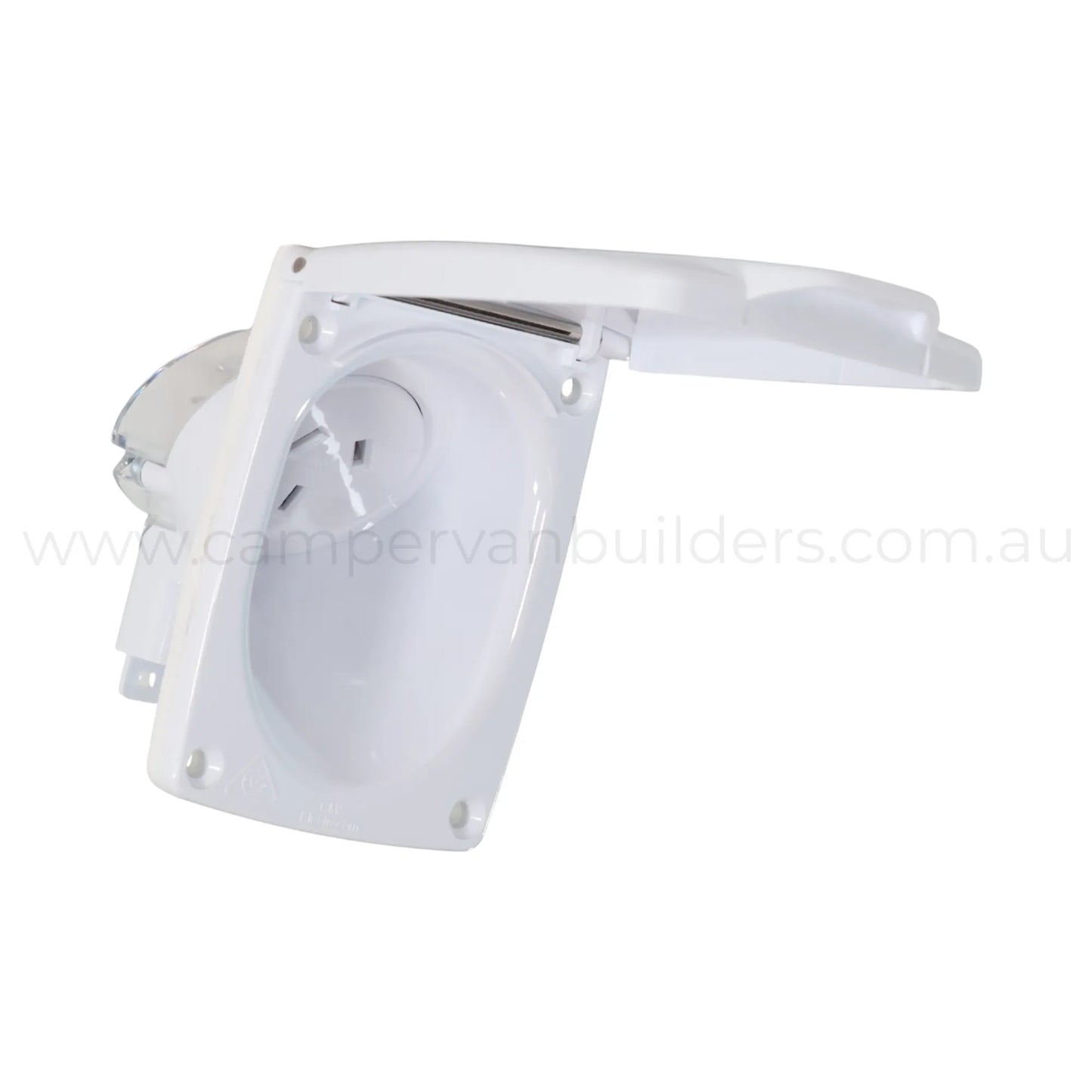 rv white 10a 240v mains outlet for touring and campground power setups