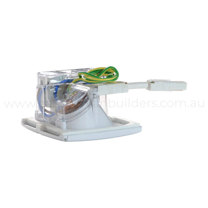 15a 240v external inlet and rcbo combo kit white for campervan and caravan electrical fitouts