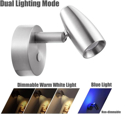 12/24v LED reading light with nickel housing