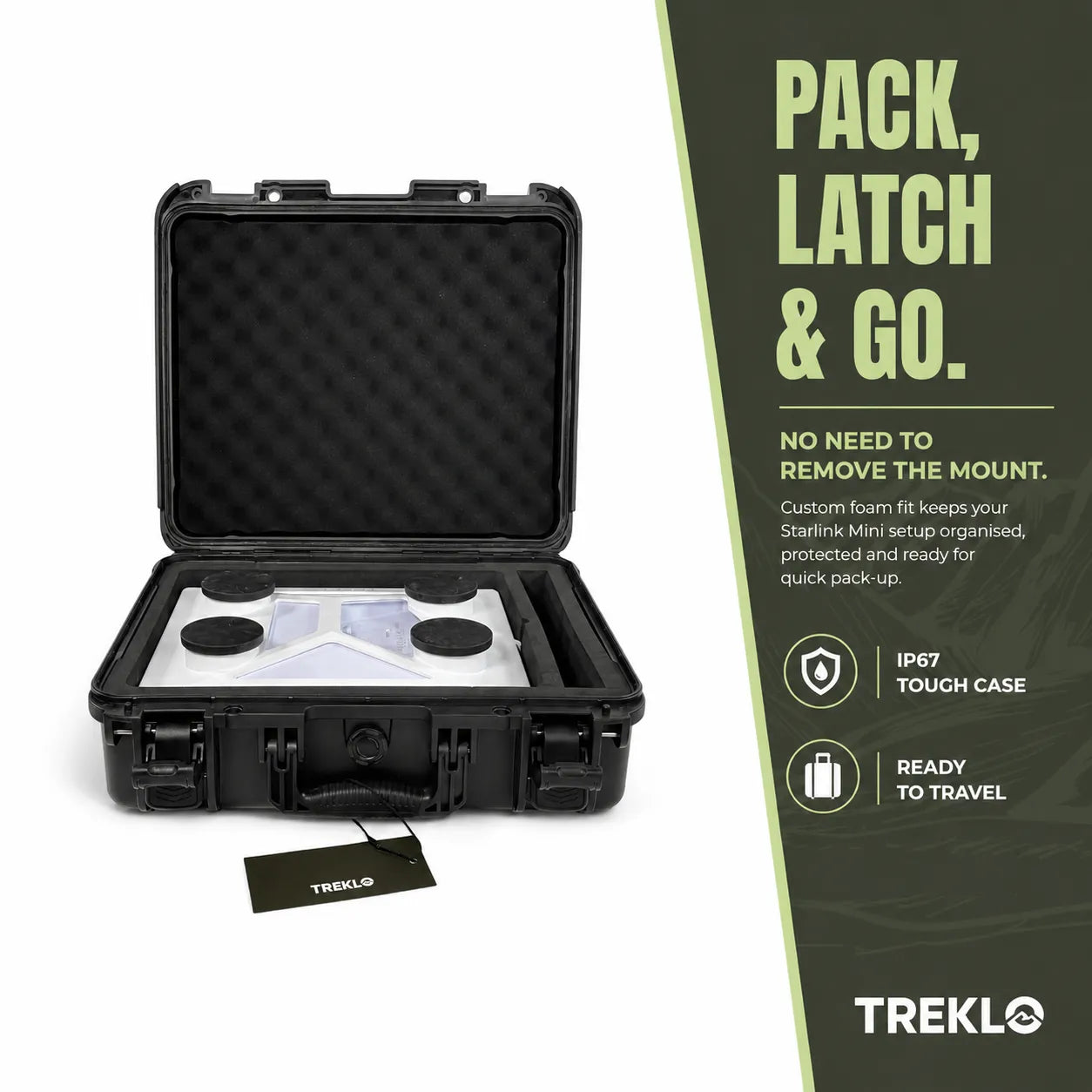 Waterproof equipment case for protecting shielded magnet mount components