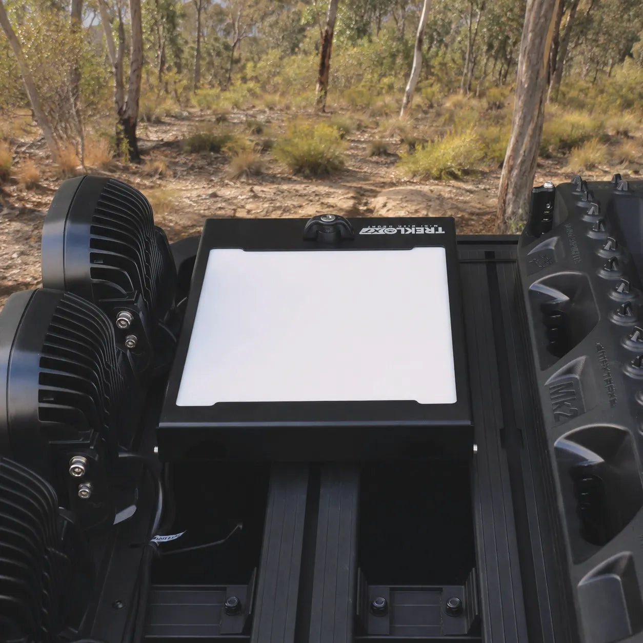 Caravan Starlink Mini roof rack mount with durable aluminium construction