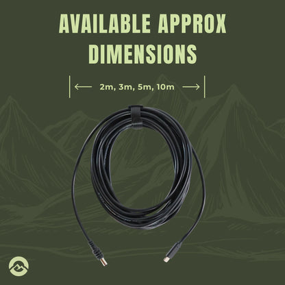 Caravan Starlink Mini USB C power cable for reliable mobile internet connectivity