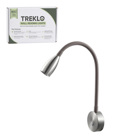 Caravan wall mount reading light for convenient bedside illumination