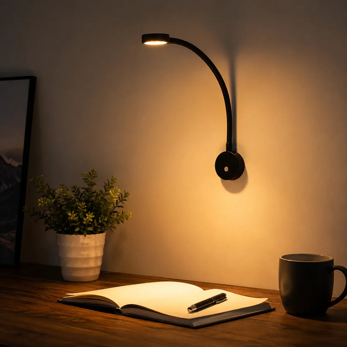 Caravan bedside reading light for bedrooms, bunks, and lounge areas
