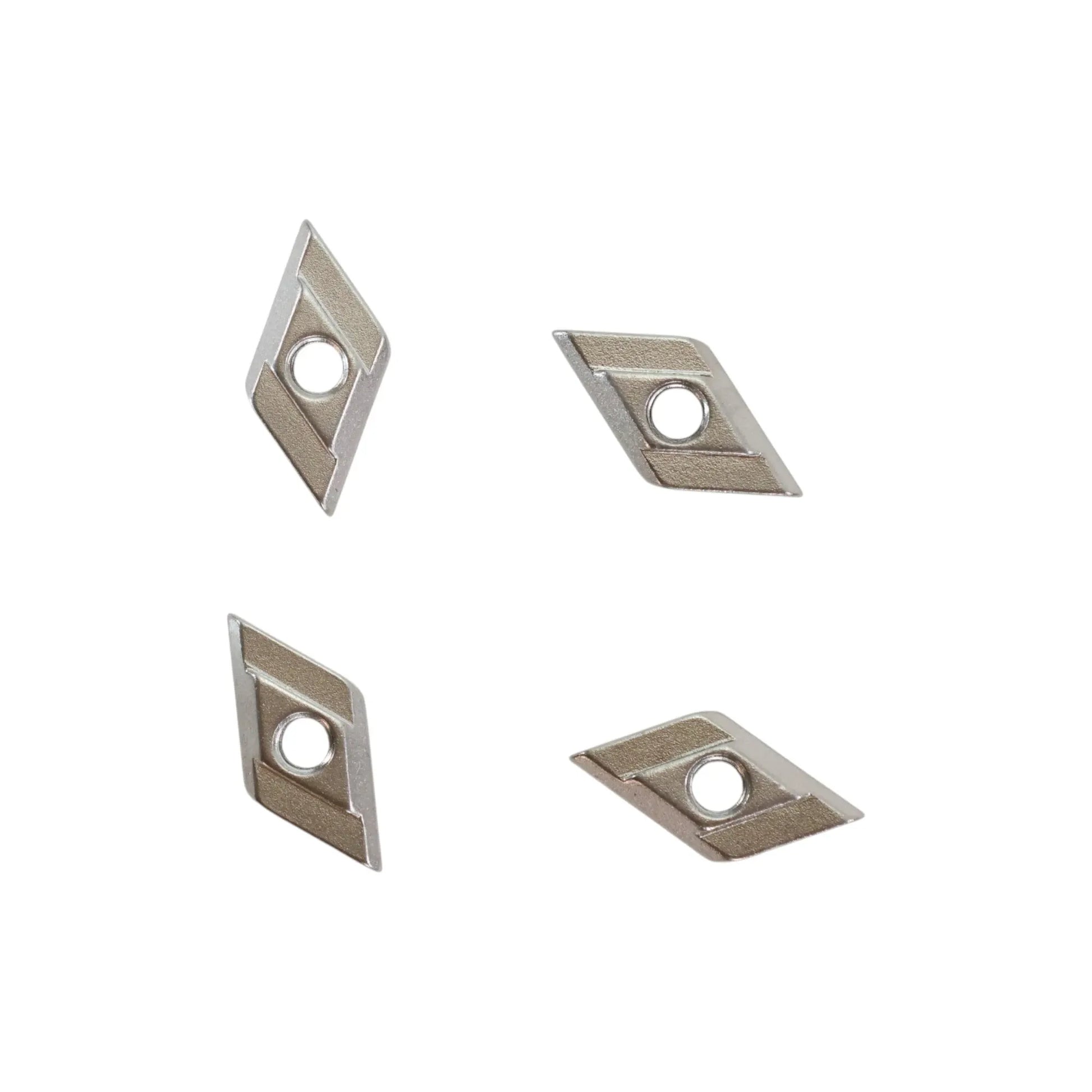 CNC-machined roof rack channel nuts made from solid 304 stainless steel.