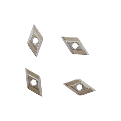 CNC-machined roof rack channel nuts made from solid 304 stainless steel.