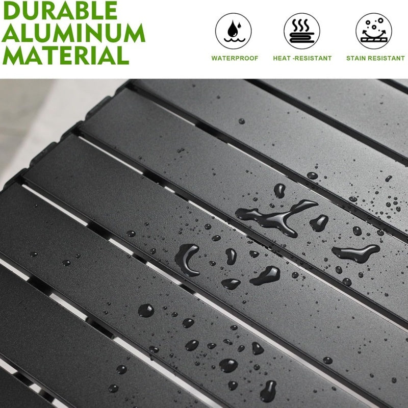 compact black fold up picnic table with carry bag for rv travel and outdoor dining