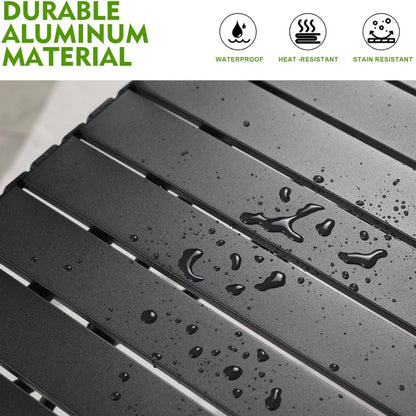 compact black fold up picnic table with carry bag for rv travel and outdoor dining