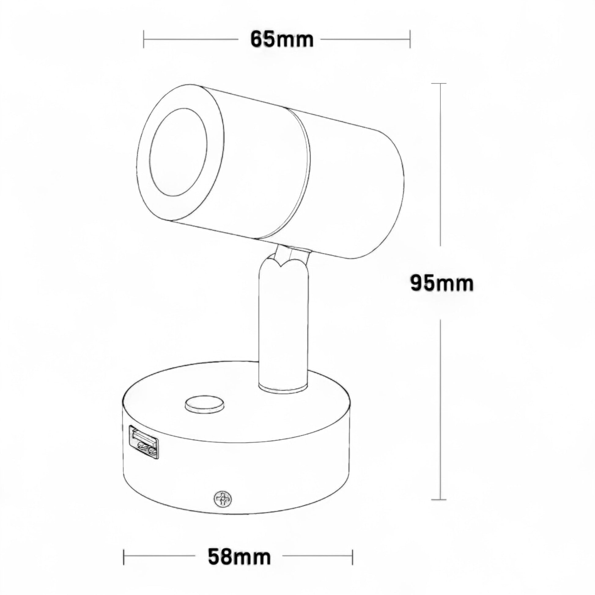 LED reading spotlight with swivel adjustment