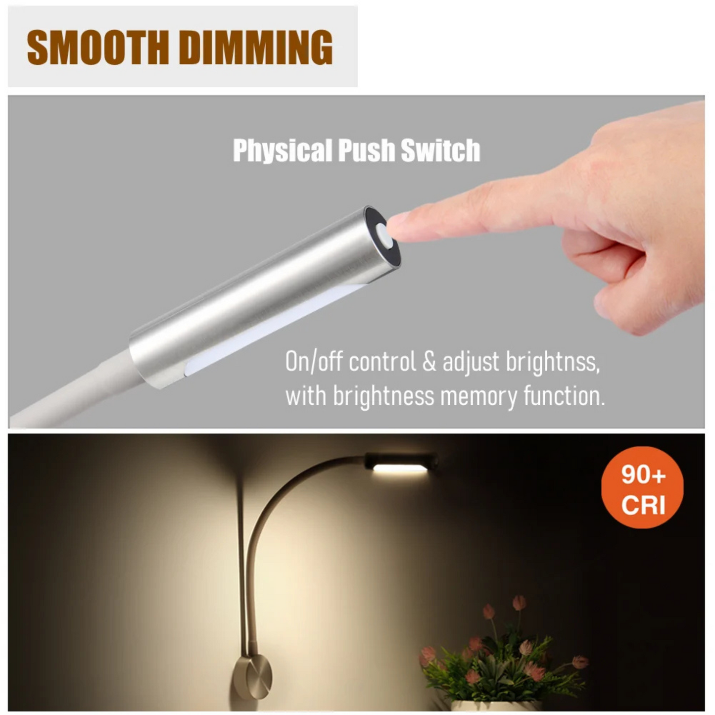 simple view of flexible LED reading lamp