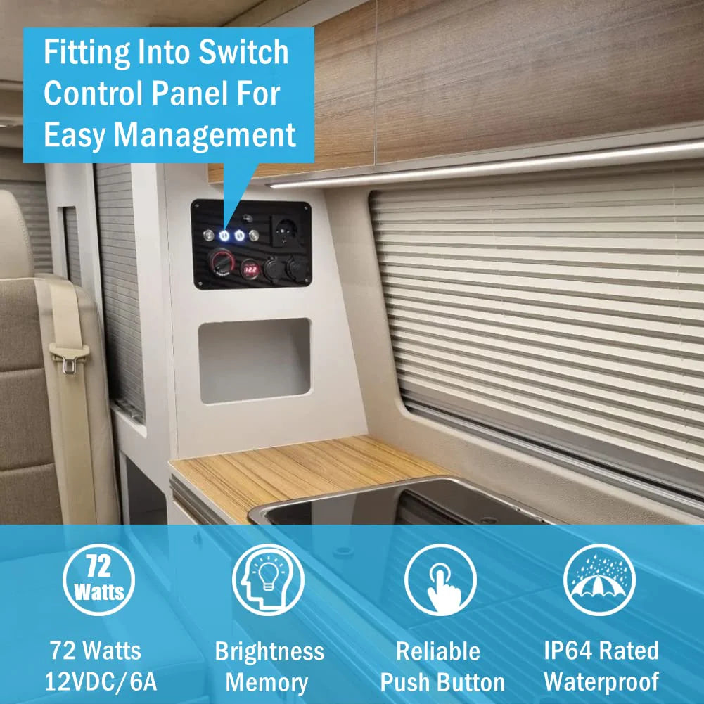 stainless dimmer switch displayed simply