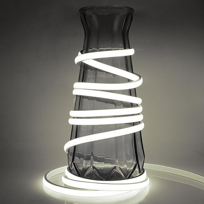 flexible 12mm cool white neon strip shown in coil