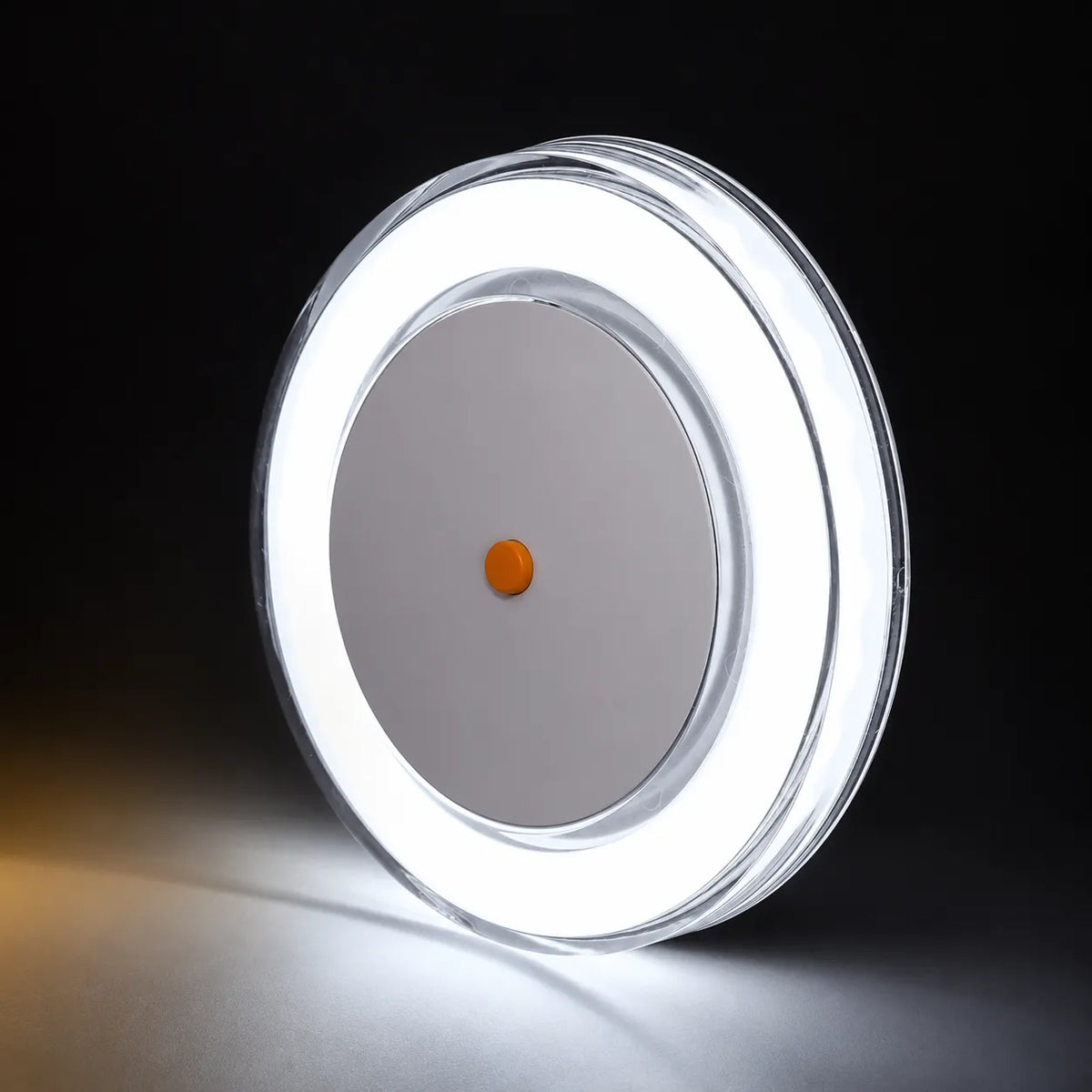 Cool white caravan disc lamps with brightness adjustment for kitchens, work areas, and living spaces
