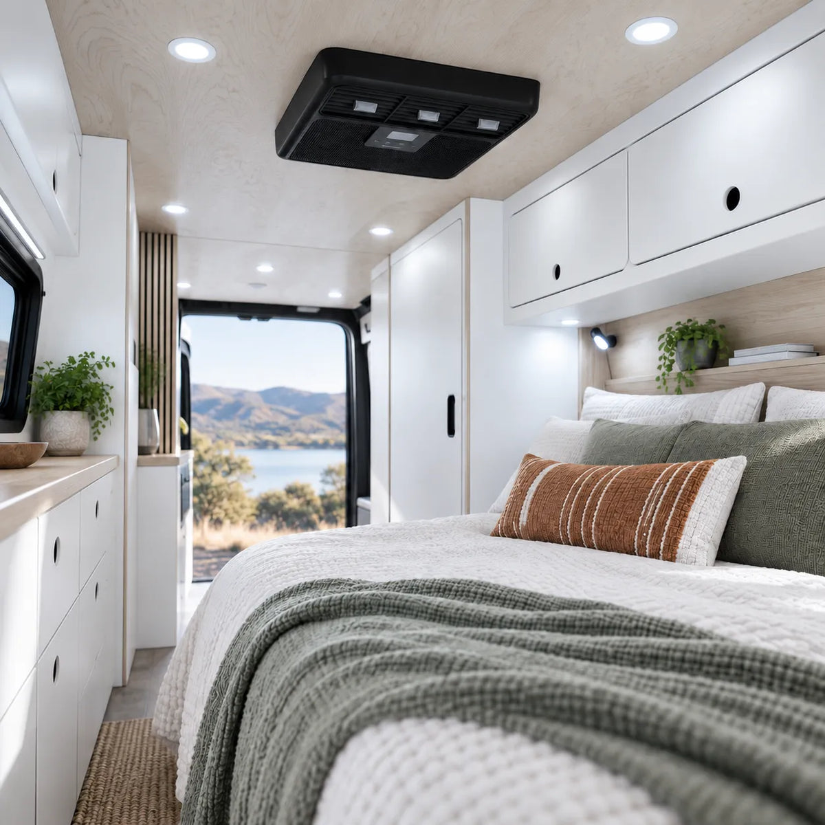 Cool white caravan interior lights by Treklo white for bright everyday ceiling illumination