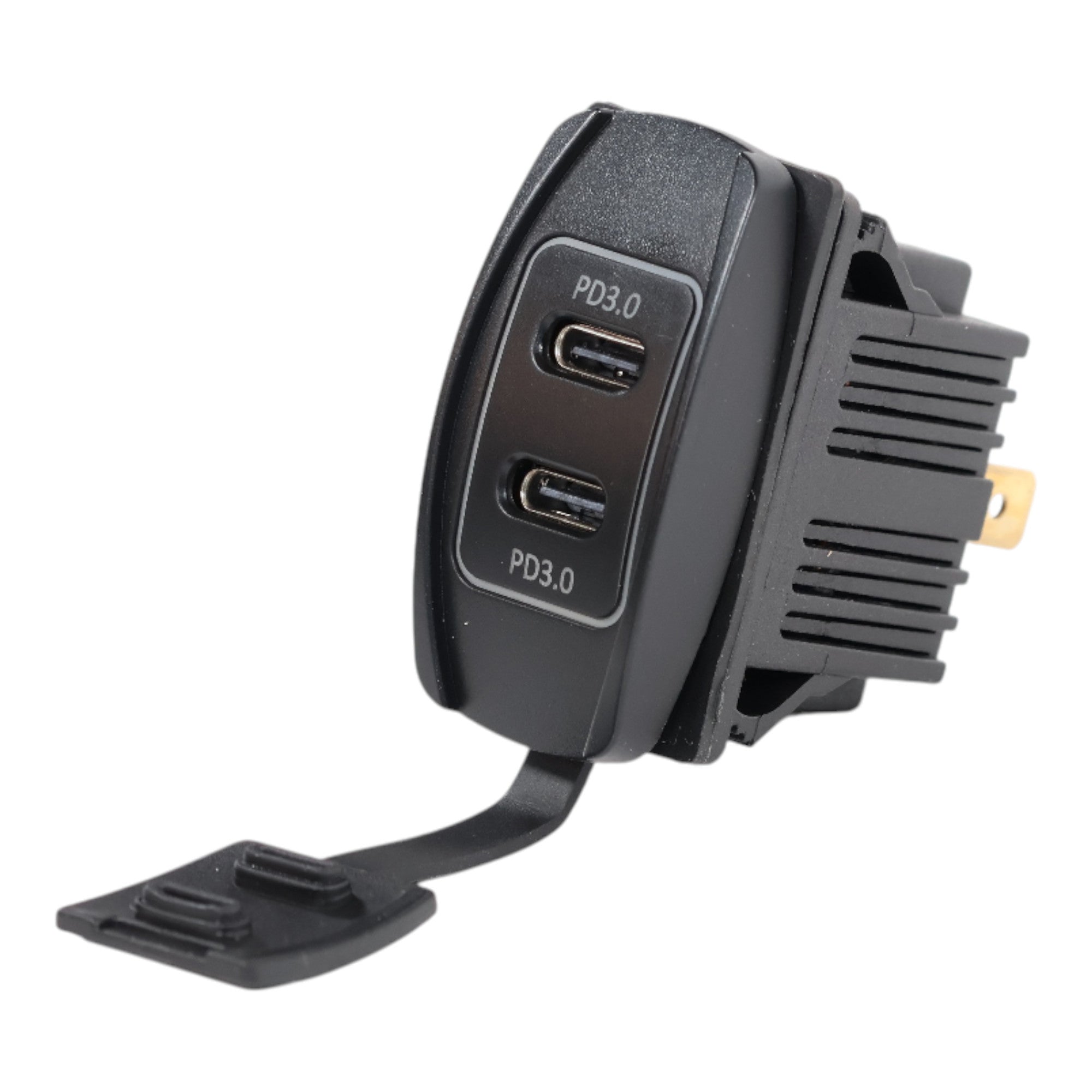 Rocker Switch USB-C Charger – Blue LED – 12–24V Travel Power ...