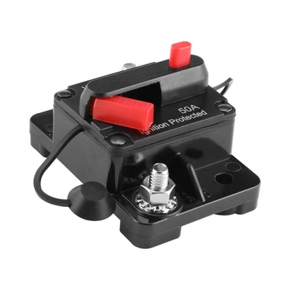 rv 50 amp dc flush breaker for auxiliary and inverter protection