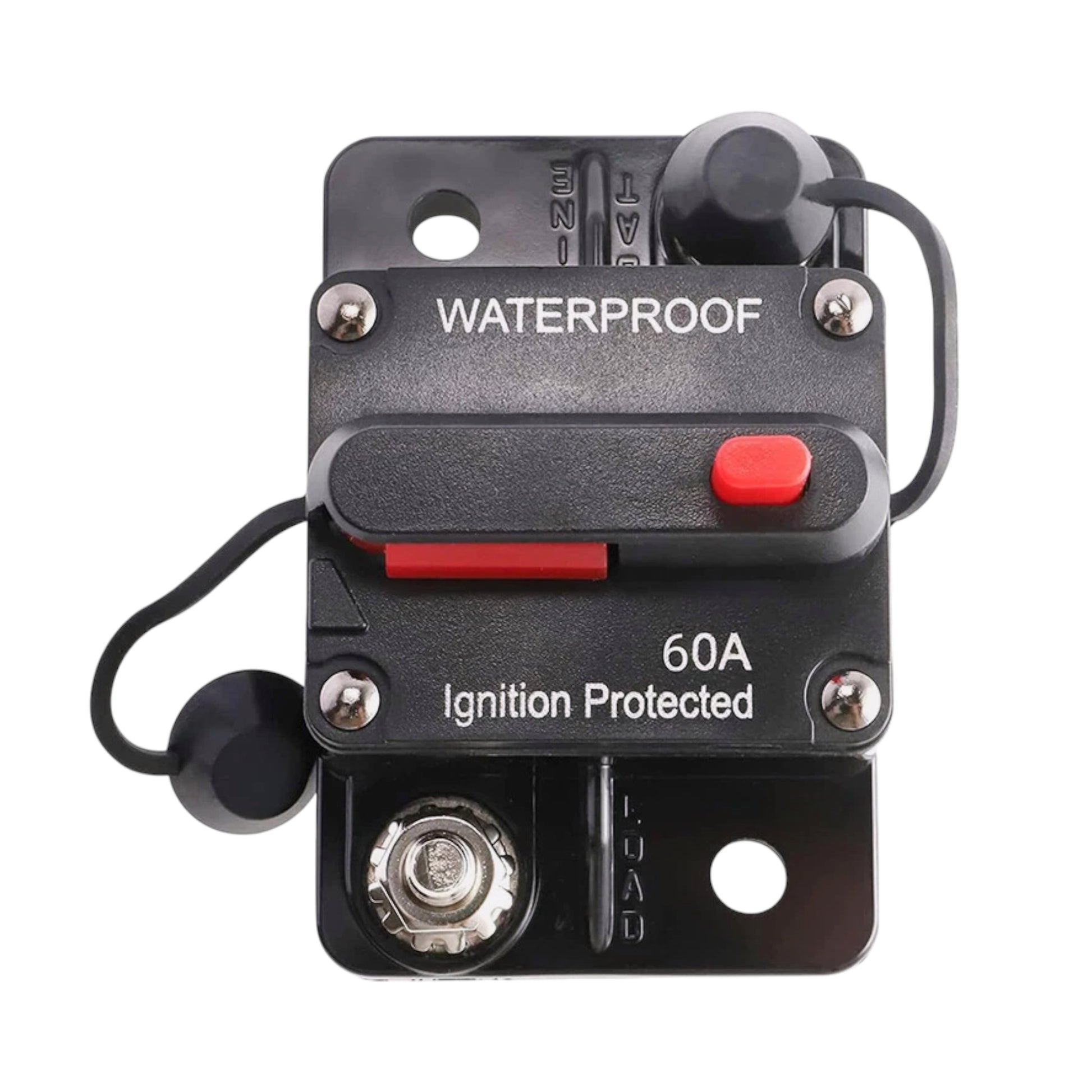 rv 60 amp flush mount dc breaker for auxiliary and inverter circuits