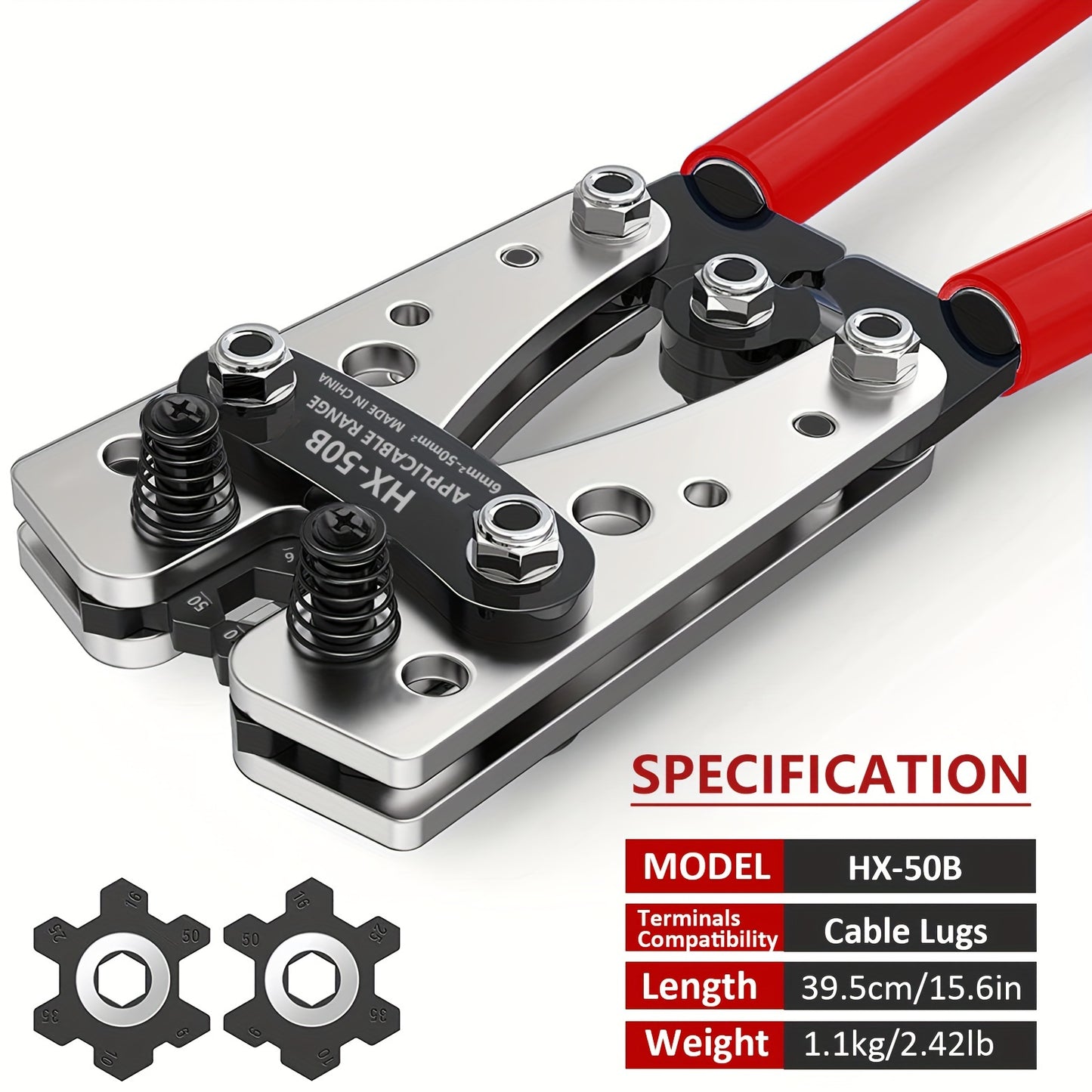 Battery Lug Crimper 6mm - 50mm