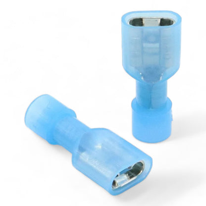 Blue Insulated Female Disconnect, 1.25mm² to 2.50mm² Wire Size (Pack of 50)