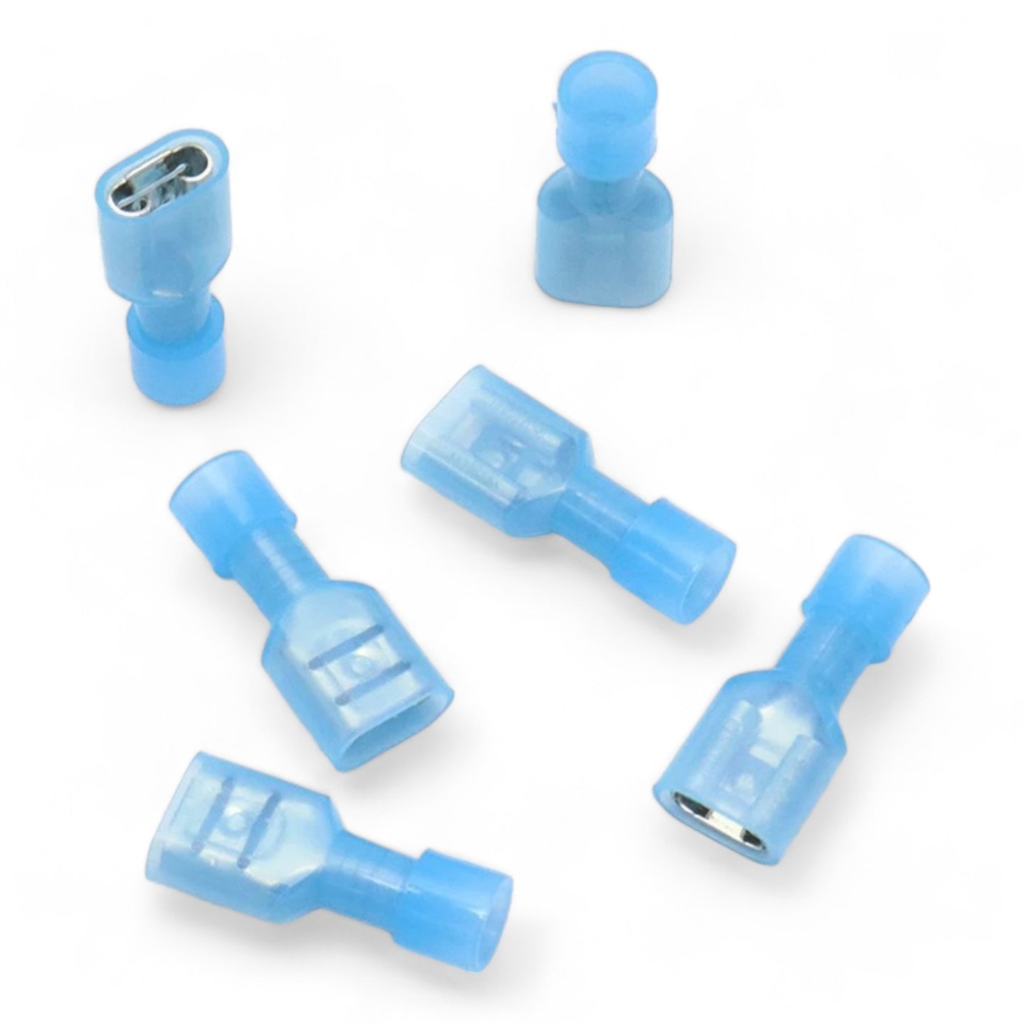 Blue Insulated Female Disconnect, 1.25mm² to 2.50mm² Wire Size (Pack of 50)