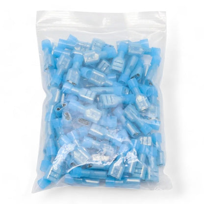 Blue Insulated Female Disconnect, 1.25mm² to 2.50mm² Wire Size (Pack of 50)