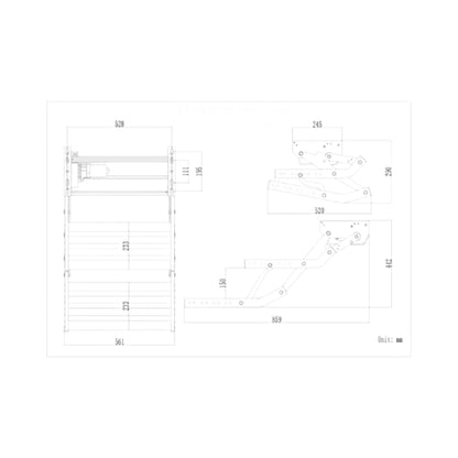 led double step drawing diagram measurements