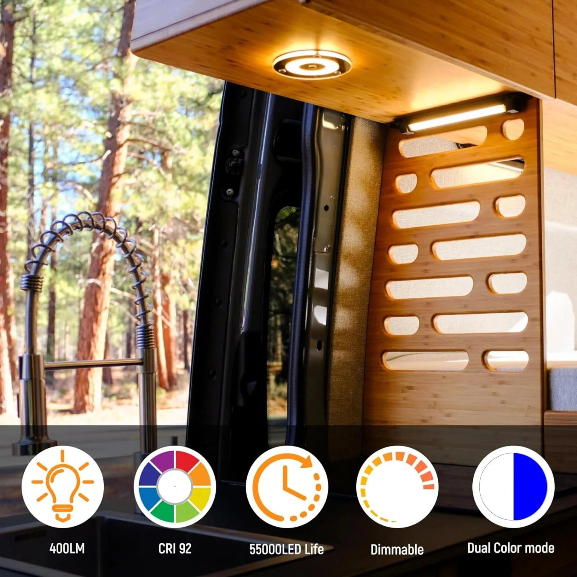 12v warm white dome light in simple product view