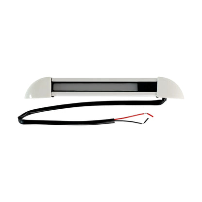 white dimmable exterior LED light glowing on workspace