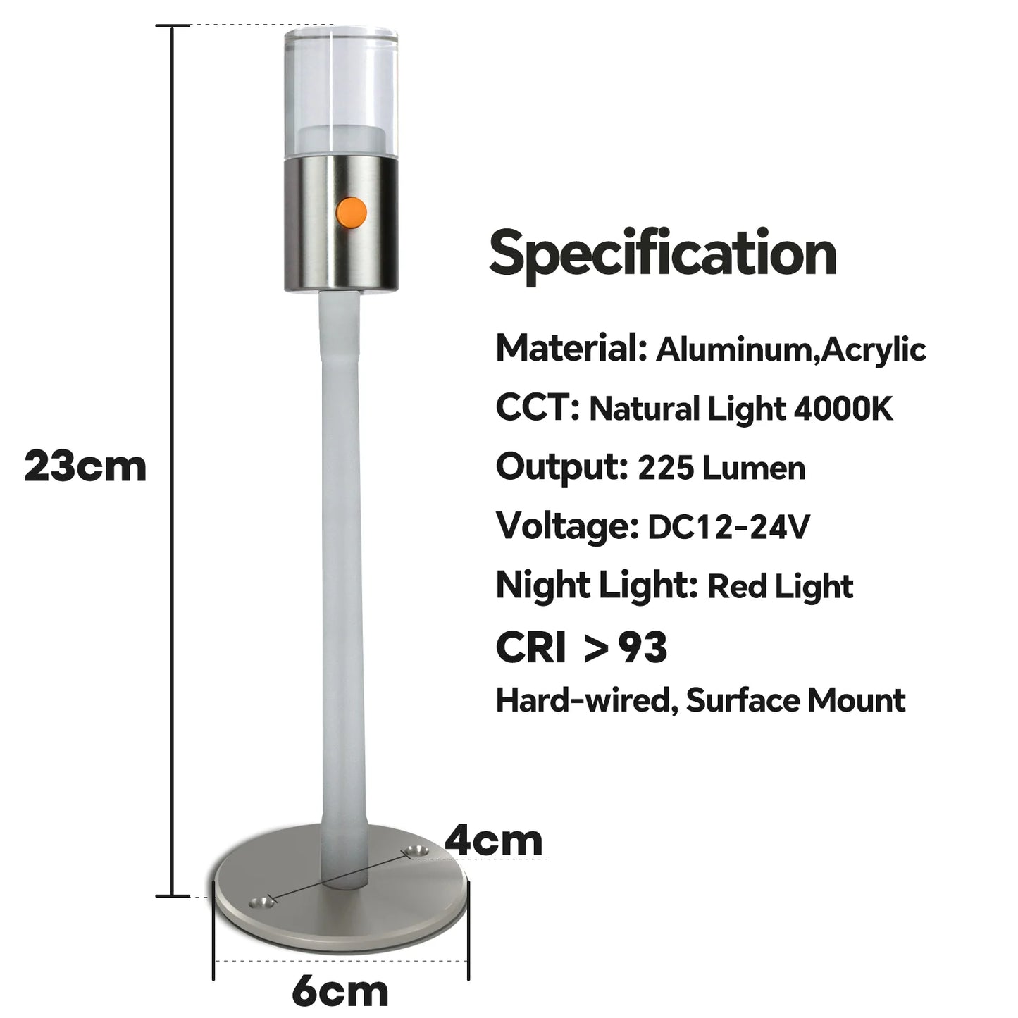 aluminum reading light pair shown side by side