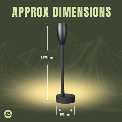 Adjustable LED reading lights with USB ports for caravan bedside installations