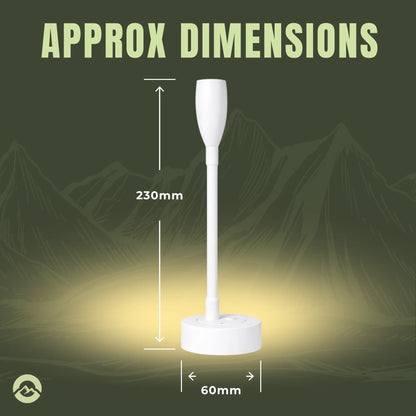 Adjustable white Max LED reading lights with USB C ports for caravan bedside lighting