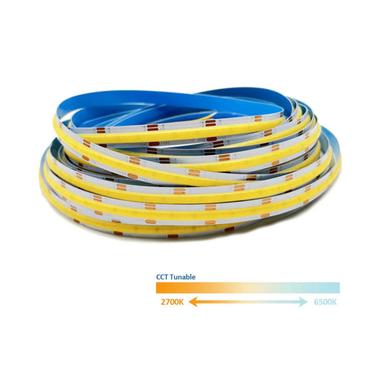 dotless CCT LED strip 2700–6500K glowing smoothly