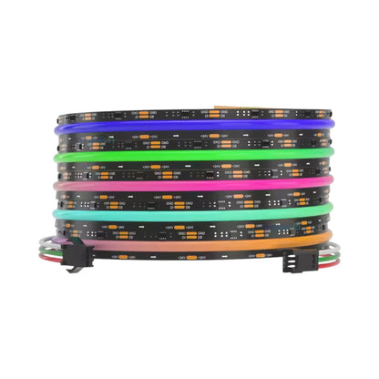 dotless RGB 12v LED strip with WS2812B laid out on bench