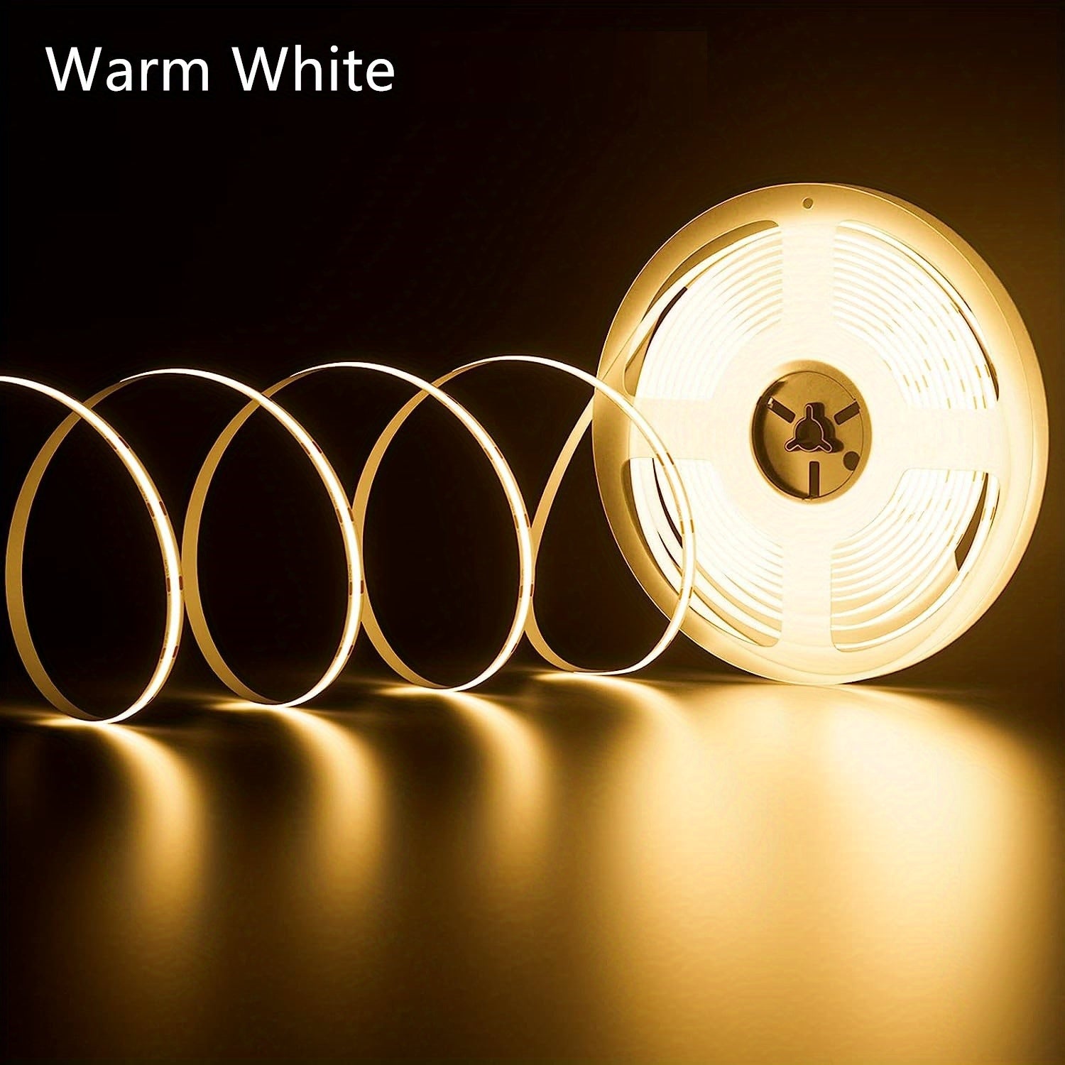 dotless warm white LED strip glowing evenly