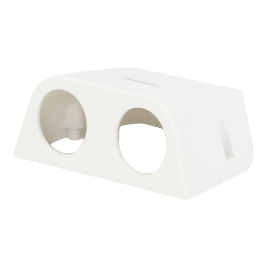 white double surface mount housing for 12v accessories