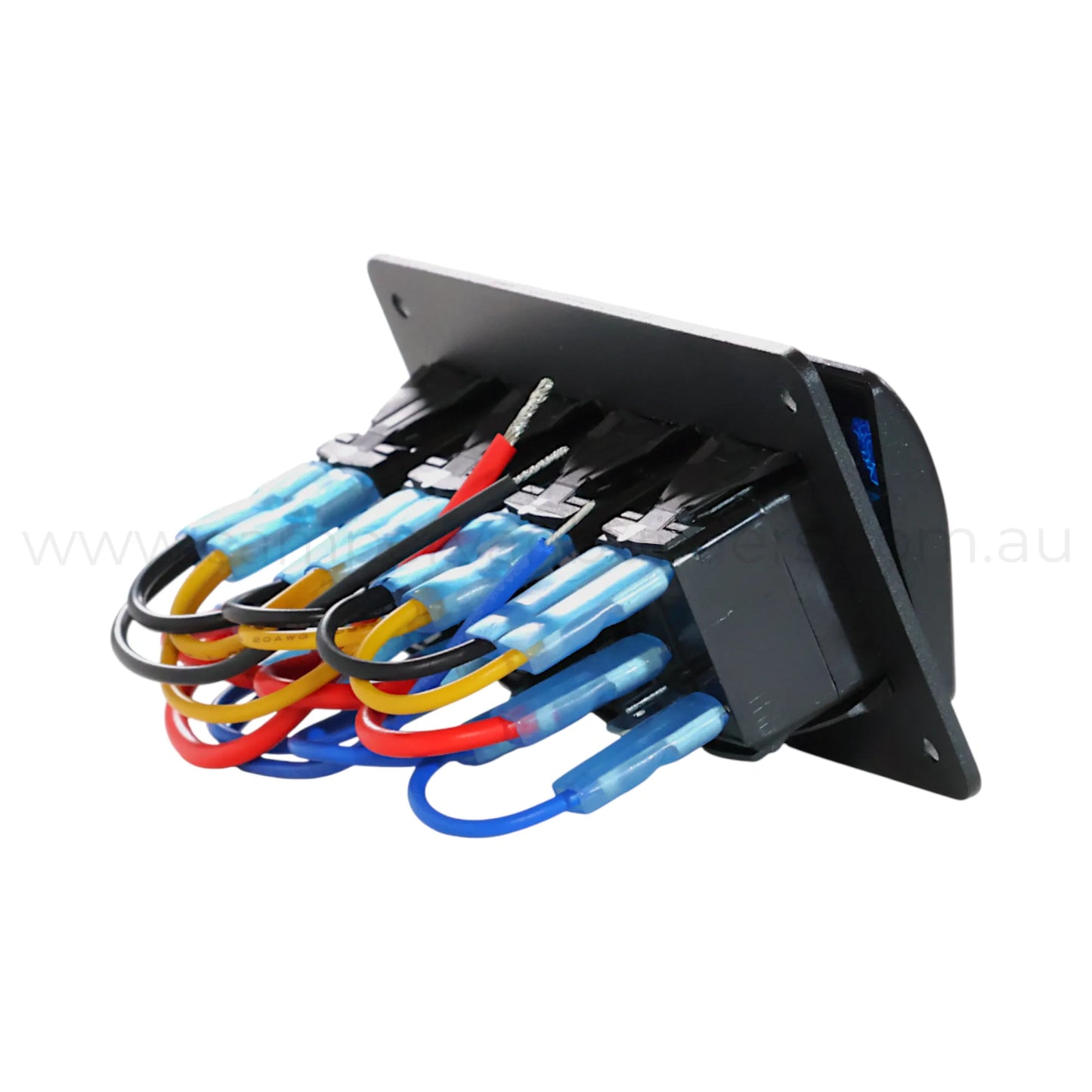 12v 4 way rocker switch panel with dual indicator lighting for campervan accessories