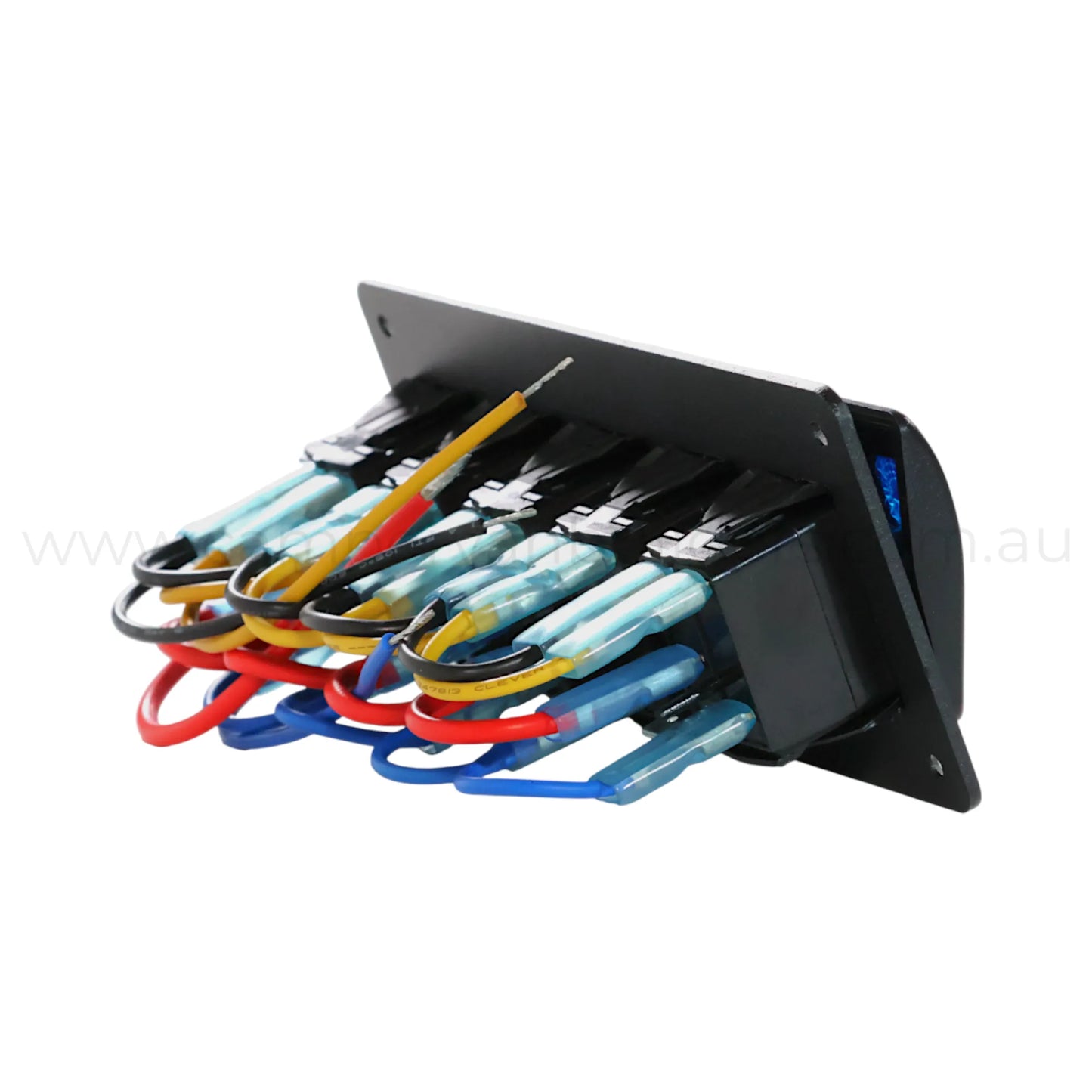 12v 5 way rocker switch panel with dual indicator lighting for campervan accessories