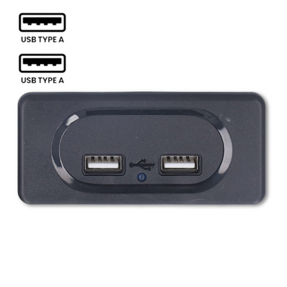 recessed dual usb a charging socket for campervans