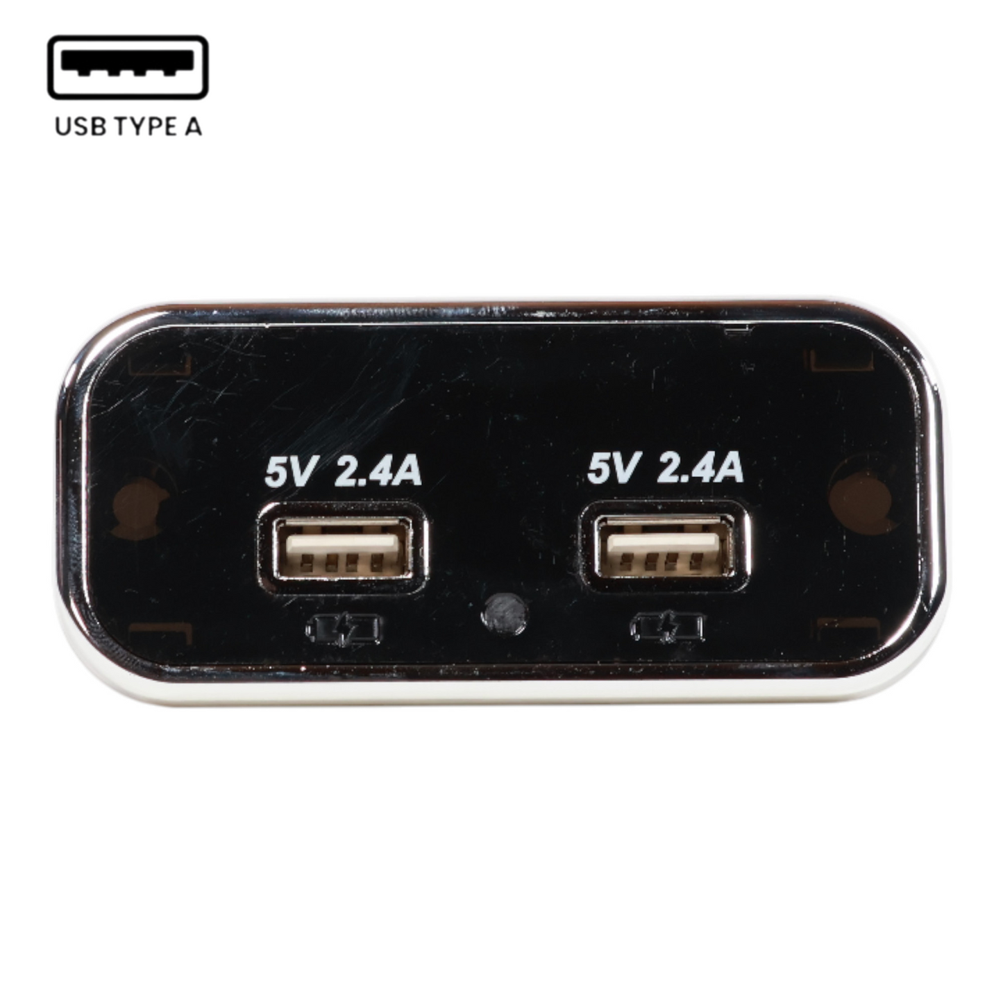 dual usb a recessed charging socket for campervans