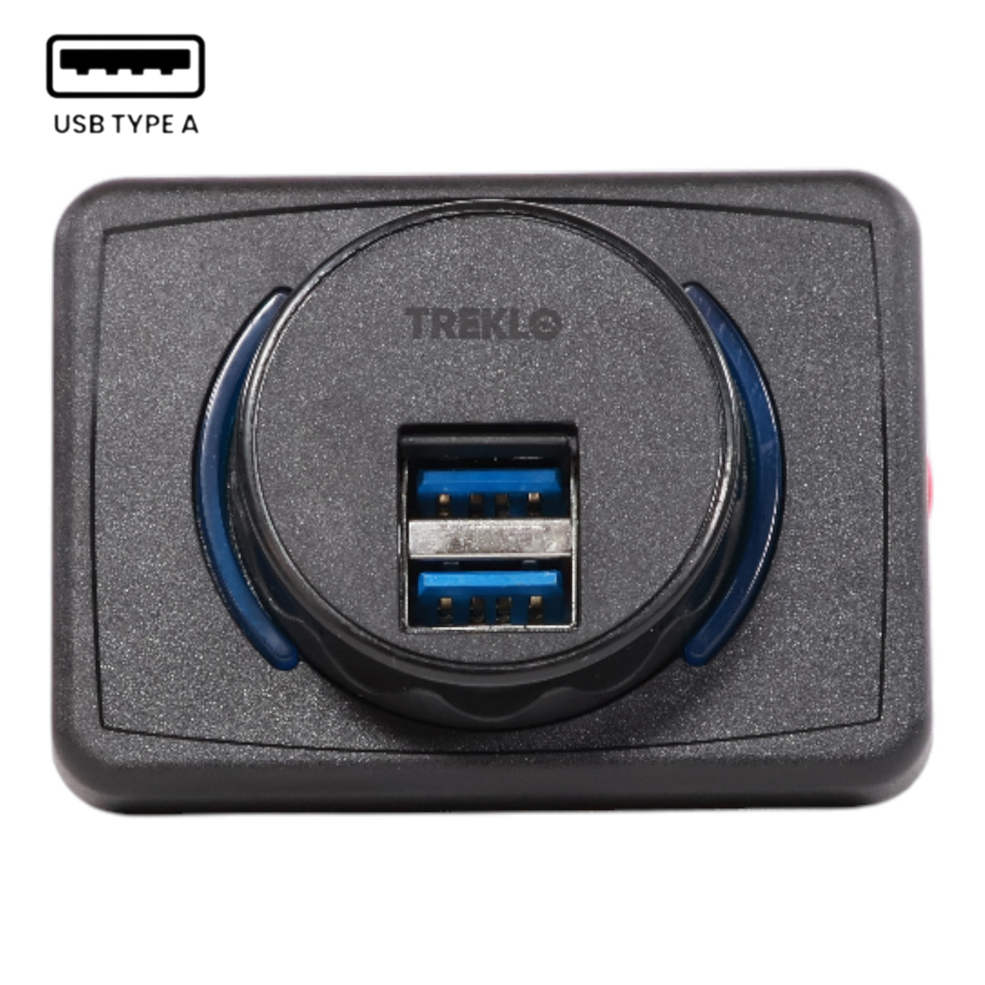 dual usb a surface mount charging socket for campervans