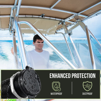 RV waterproof dual USB-C power socket for reliable charging performance